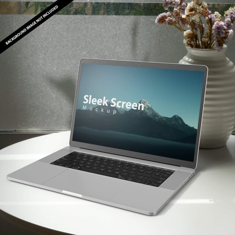 Free Sleek Screen Mockup PSD Template