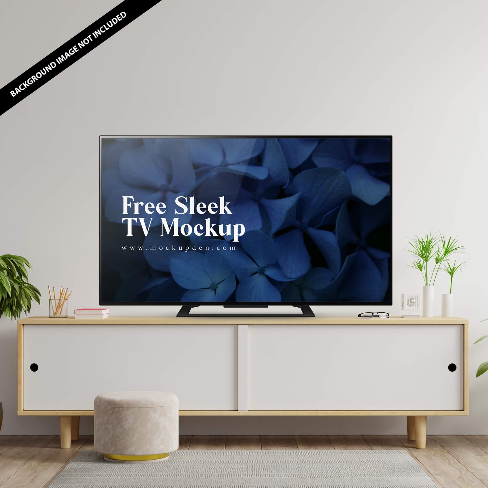 Free Sleek TV Mockup PSD Template