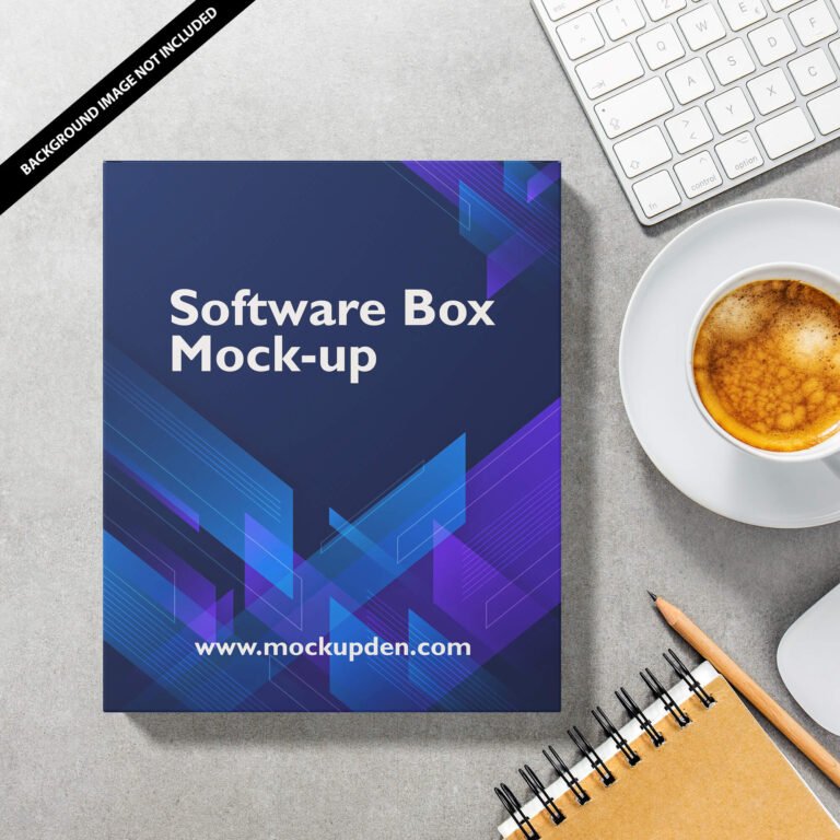 Free Software Box Mock-up PSD Template