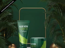 Free Tube Jar Mockup PSD Template