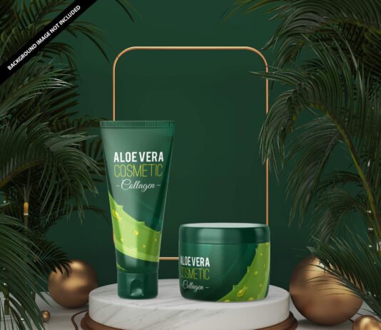 Free Tube Jar Mockup PSD Template