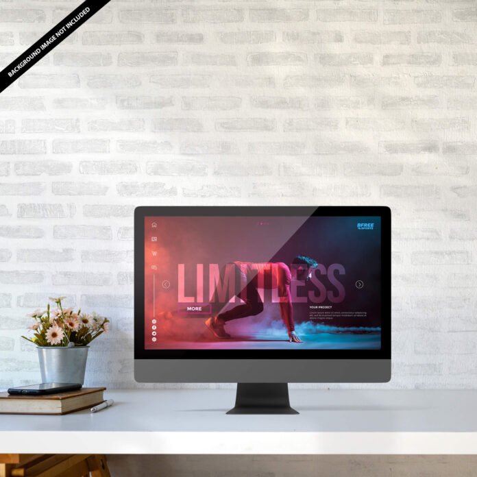Free Website Banner Mockup PSD Template - Mockup Den