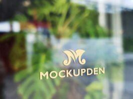 Free Window Signage Mockup PSD Template