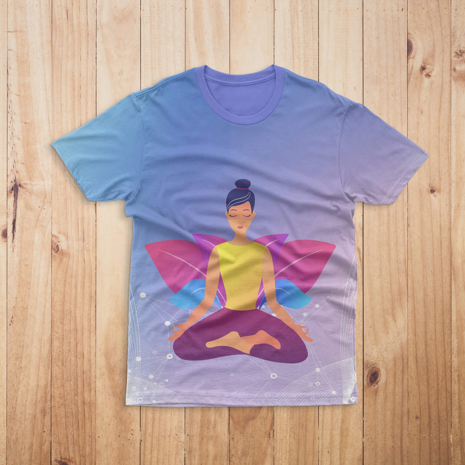 Download Free Yoga T Shirt Mockup PSD Template - Mockup Den