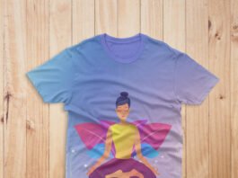 Free Yoga T Shirt Mockup PSD Template