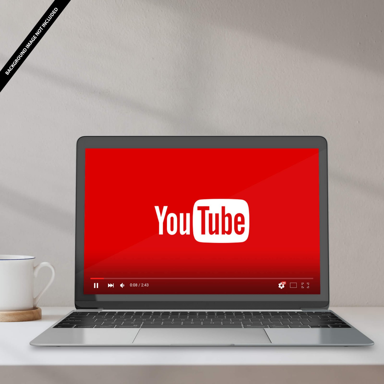 Free YouTube Player Mockup PSD Template - Mockup Den