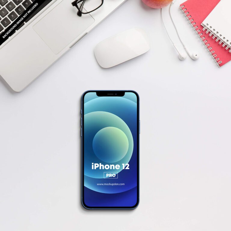 Free iPhone 12 Pro Mockup PSD Template