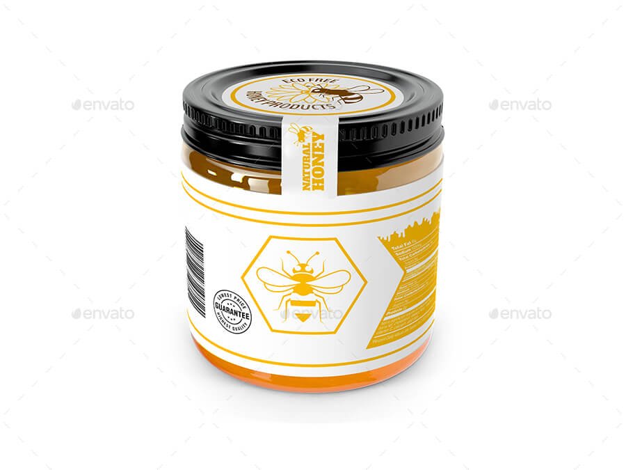 Honey Jar Bottle Mockup