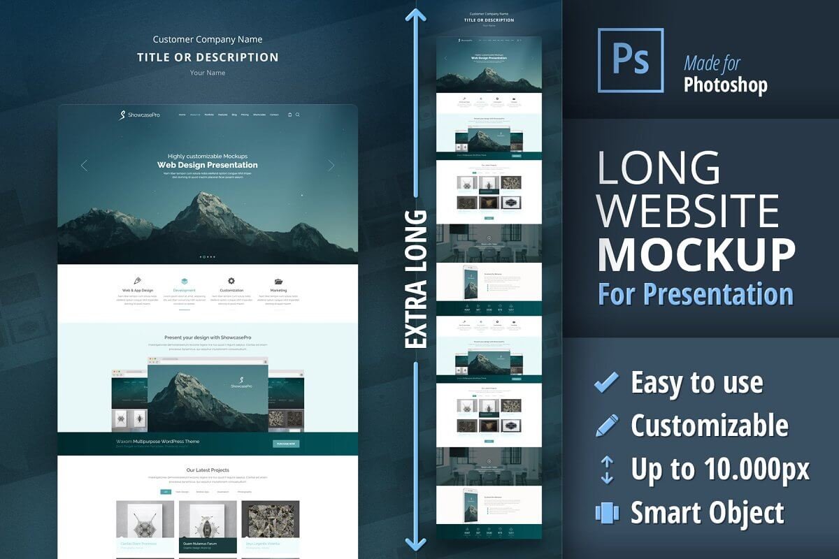 Long Website Mockup for Presentation (1)