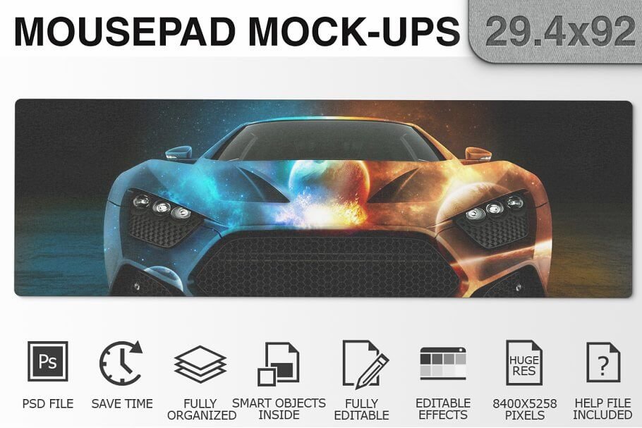 Mousepad Mockups - 29.4x92 - 1