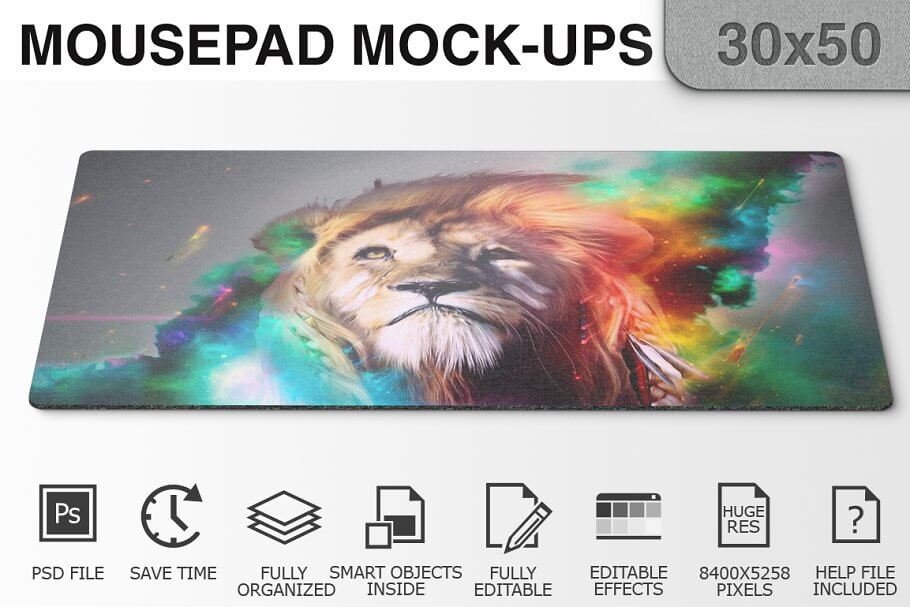 Mousepad Mockups - 30x50 - 1