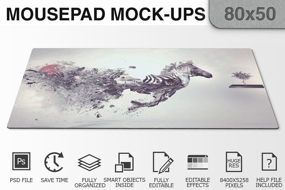 Mousepad Mockups - 80x50 - 1