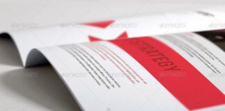 Photorealistic Brochure Close-up Mock-up