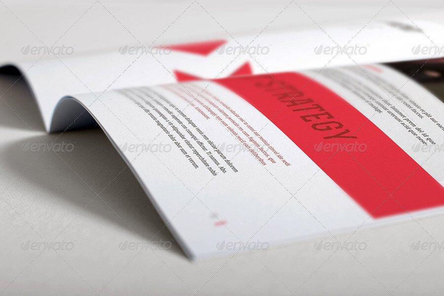 Photorealistic Brochure Close-up Mock-up