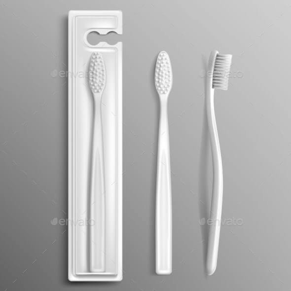 Toothbrush Package Mockup Dental Care Products