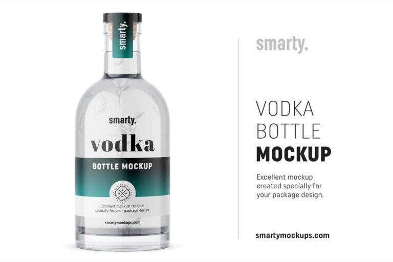 16 Beautiful Vodka Mockup PSD Templates