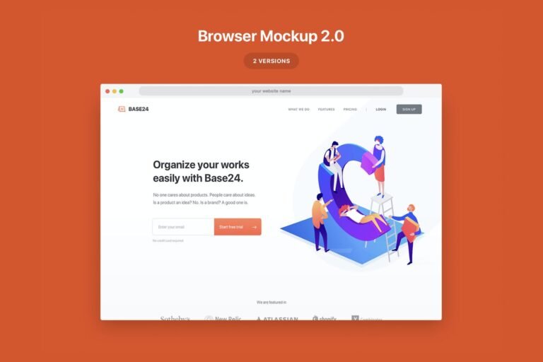 20+ Realistic Website Showcase Mockup PSD Templates