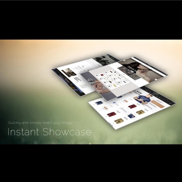 Website template showcase Free Psd