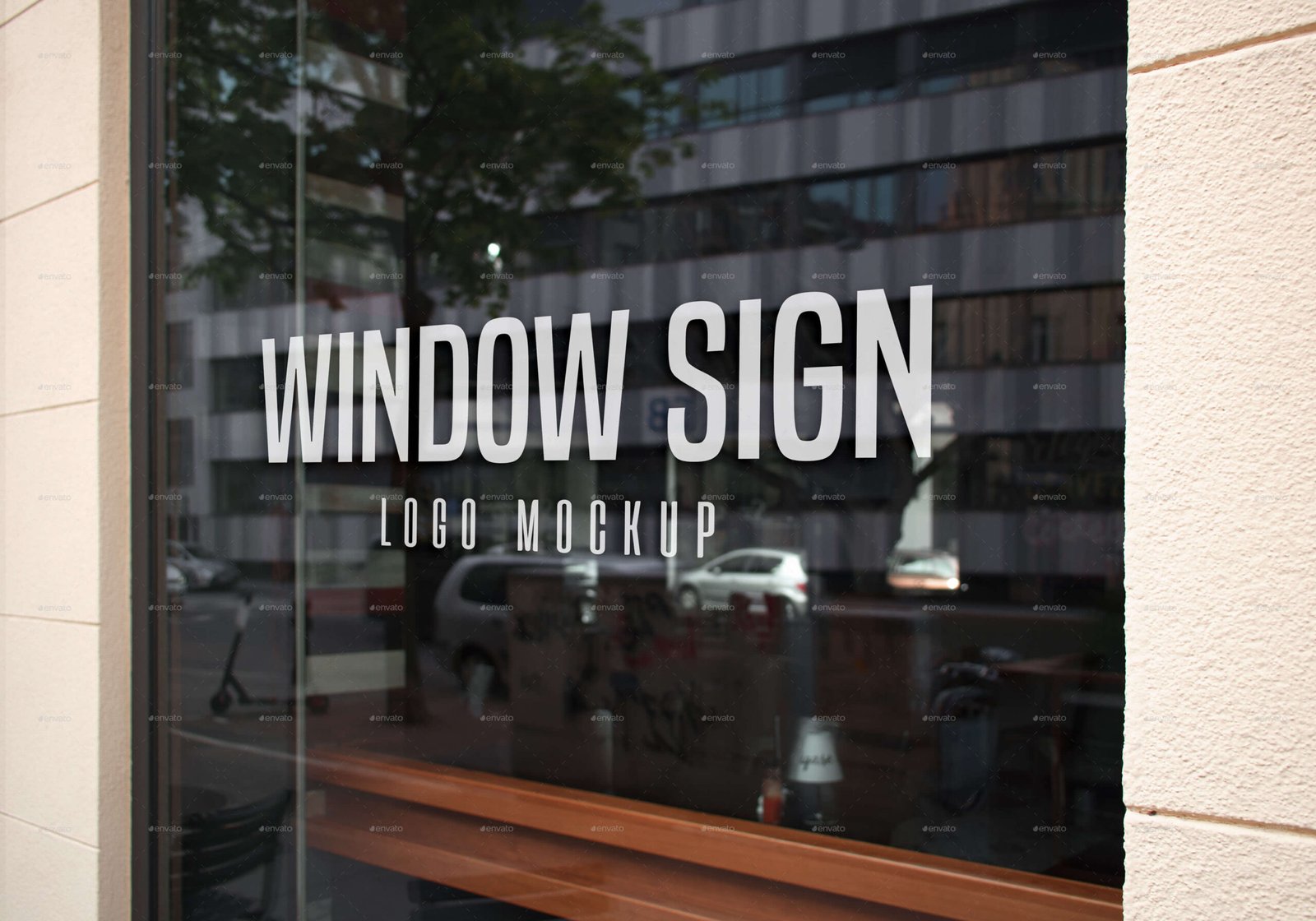 Window Sign Logo Mockup Set (1)