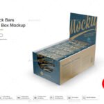 20 Snack Bars Display Box Mockup