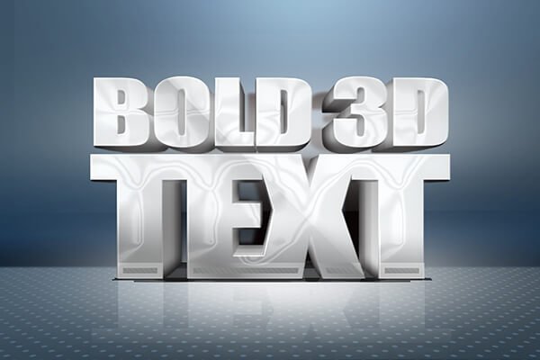 3d photoshop text template download