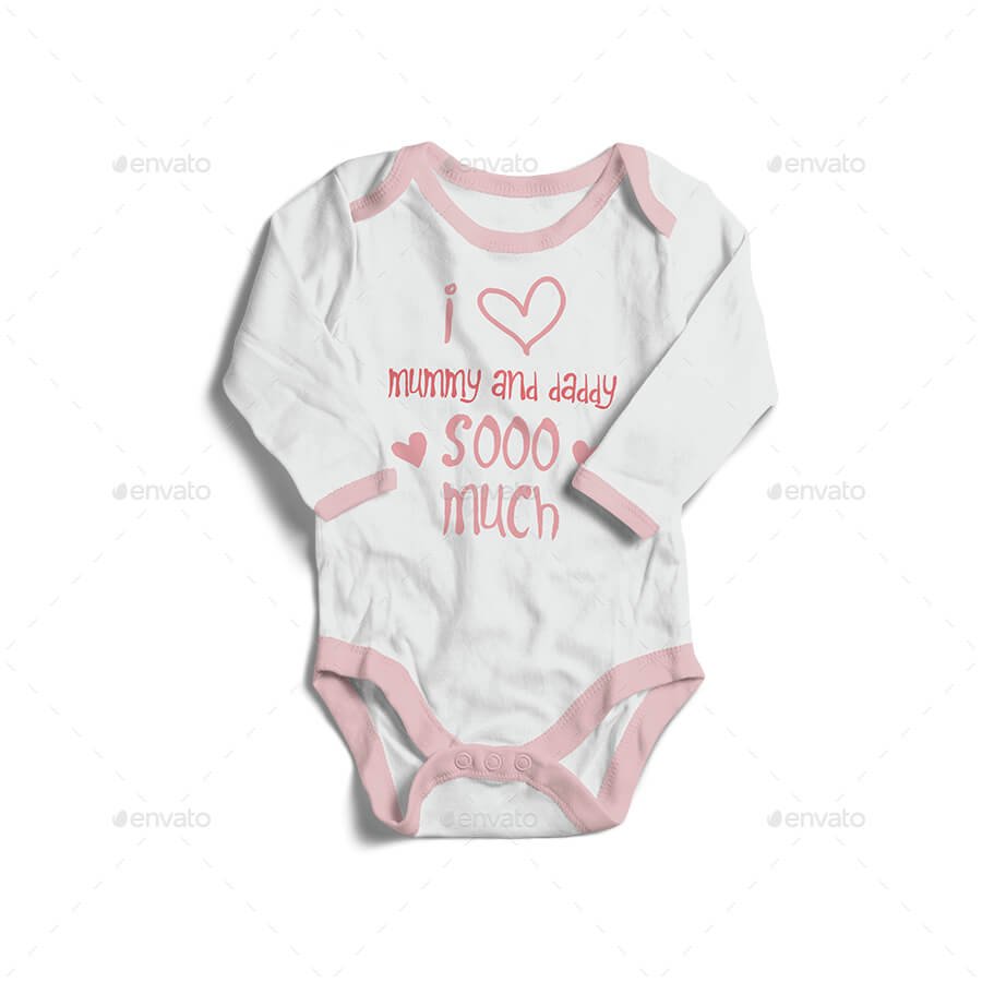 Baby Bodysuit Clothing Mock-up (1)