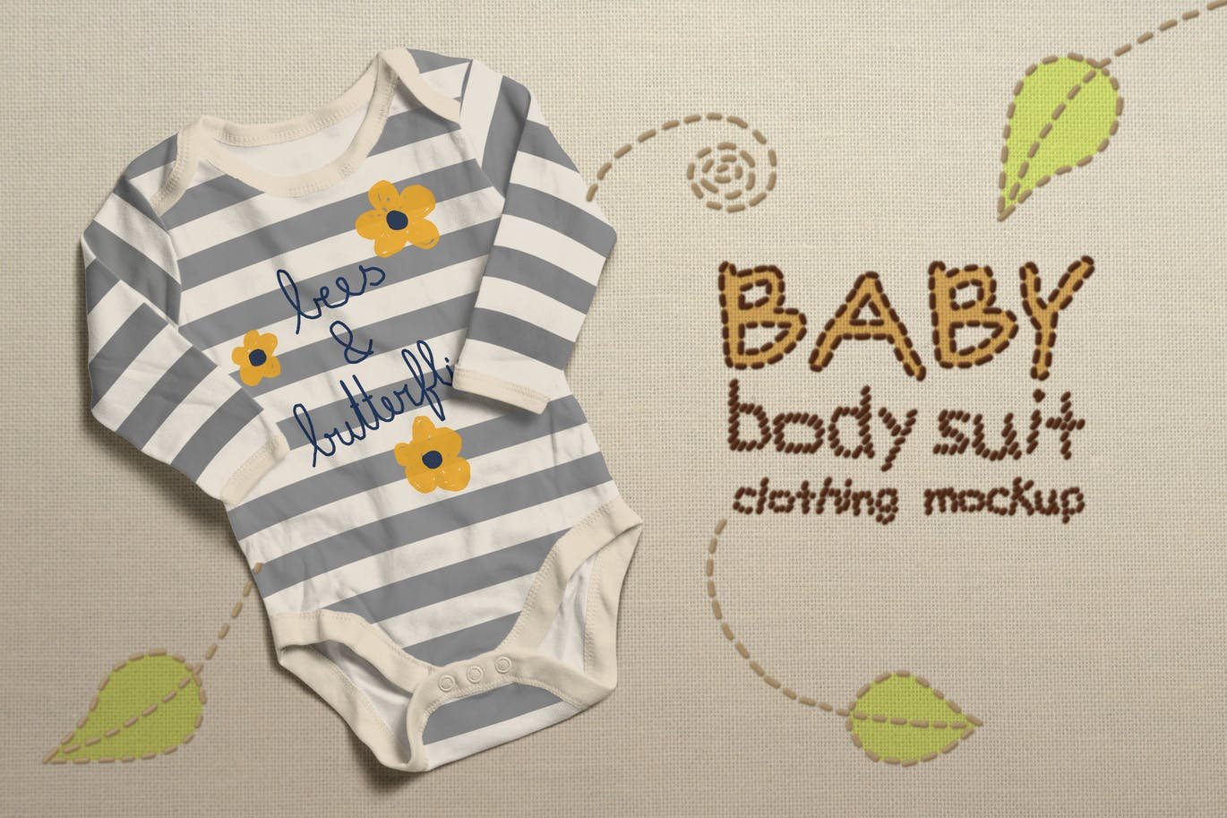 Baby Bodysuit Clothing Mock-up