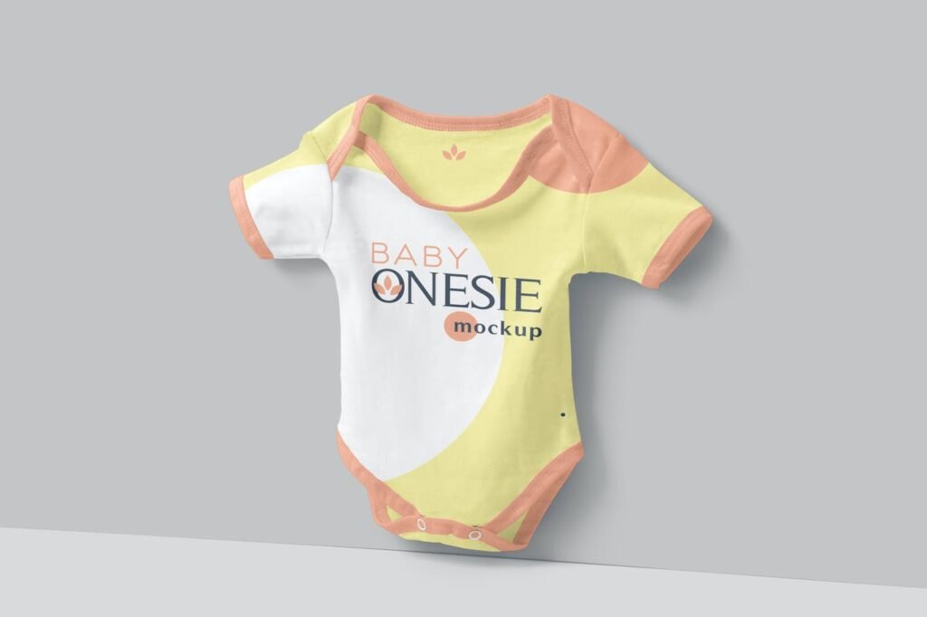 20+ Cute Baby Clothes Mockup Onesie / Bodysuit PSD Template