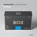 Carton Box Mockup 23x14x8