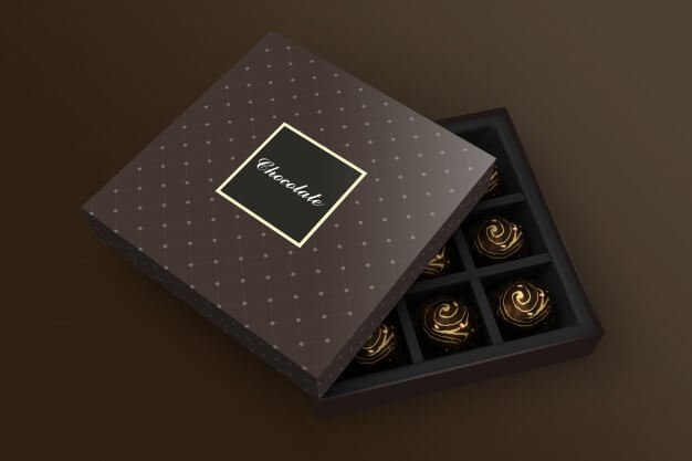Chocolate box mockup Premium Psd