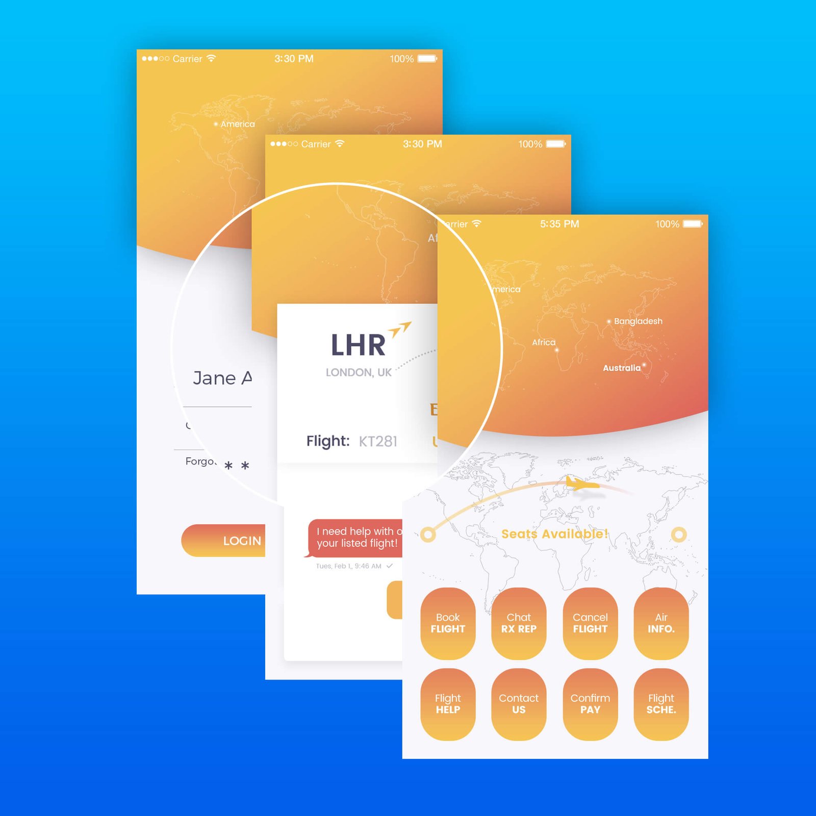 Close UP Of a Free App Interface Mockup PSD Template