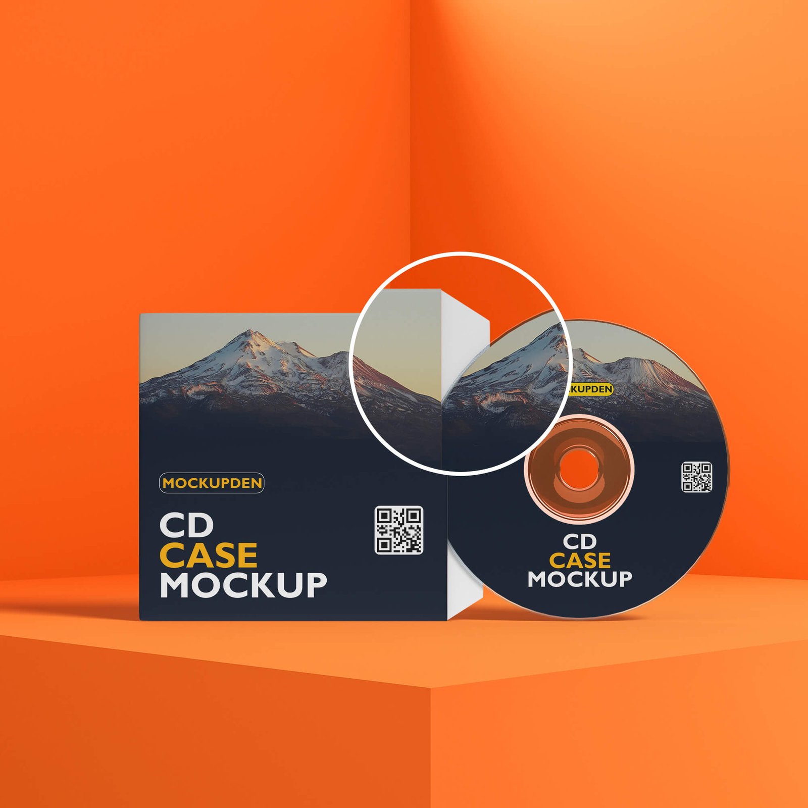 Close UP Of a Free CD Case Mockup PSD Template