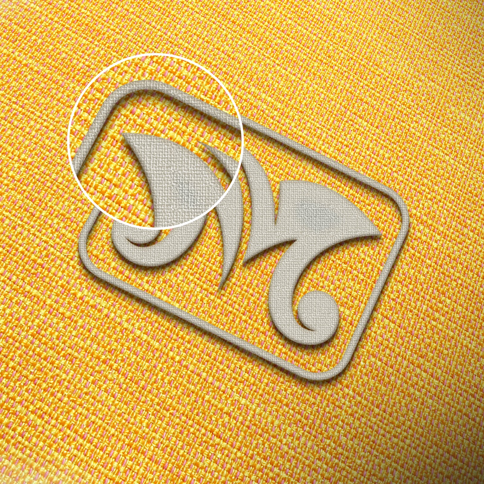 Close Up Of a Free Embroidery Mockup PSD Template1