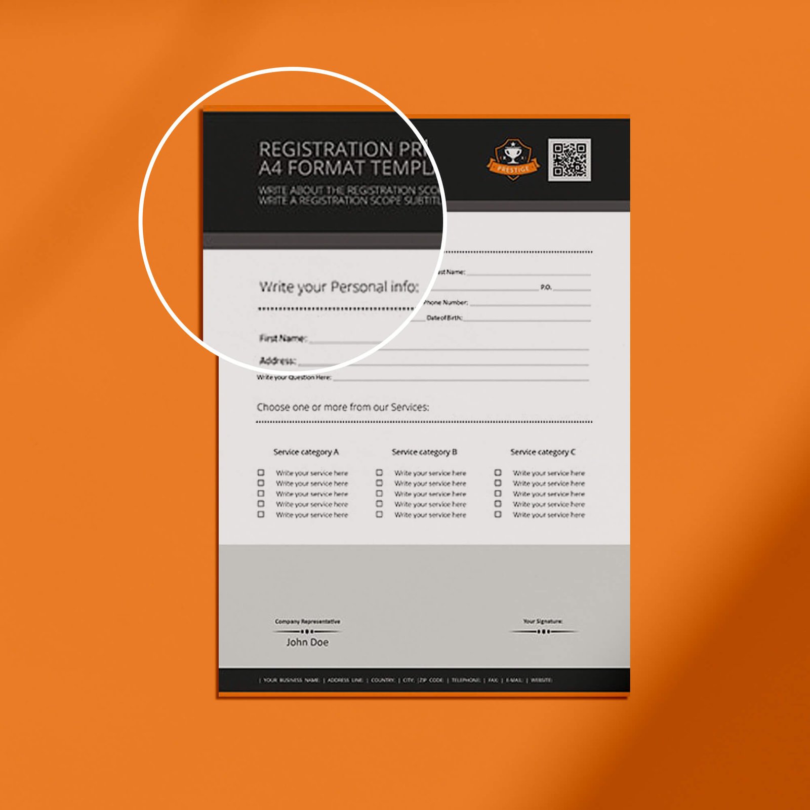 Close Up Of a Free Forms Mockup PSD Template