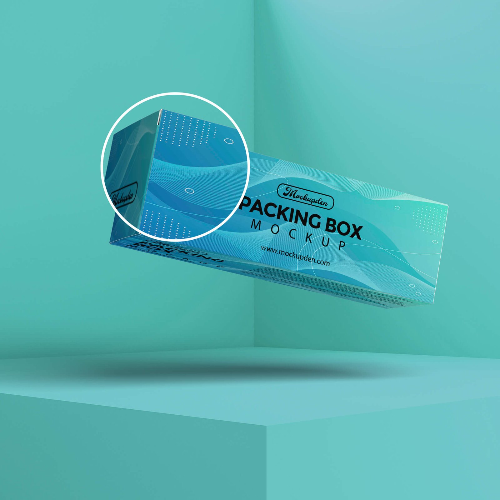 Close Up Of a Free Packing Box Mockup PSD Template (1)
