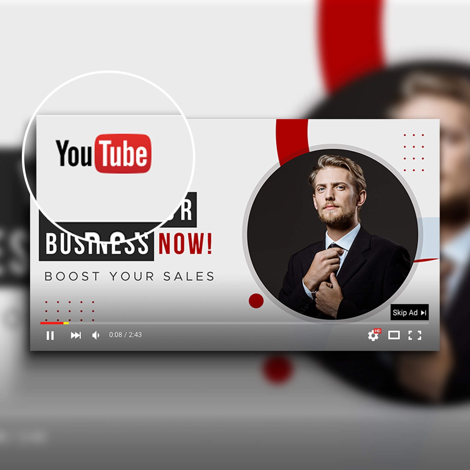 Download Free YouTube Ad Mockup PSD Template - Mockup Den