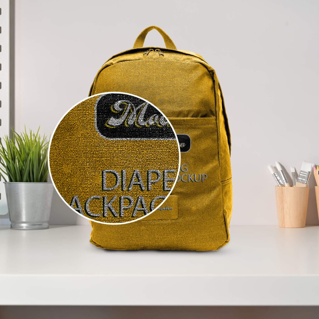 Download Free Diaper Bag Backpack Mockup PSD Template - Mockup Den