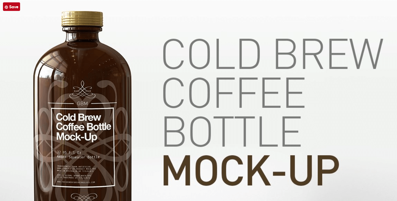 Cold Brew Coffee Bottle Mock-Up