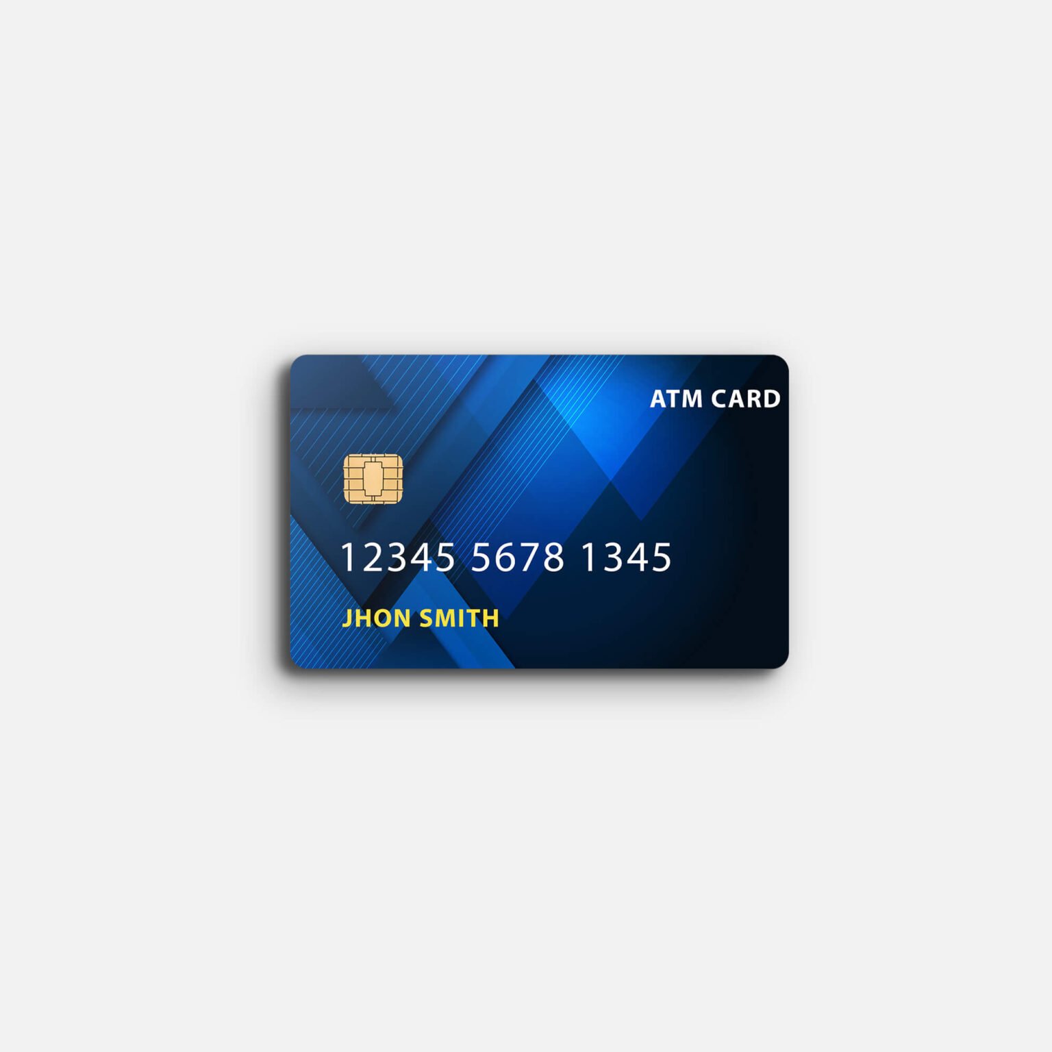 Free ATM Card Mockup PSD Template Mockup Den