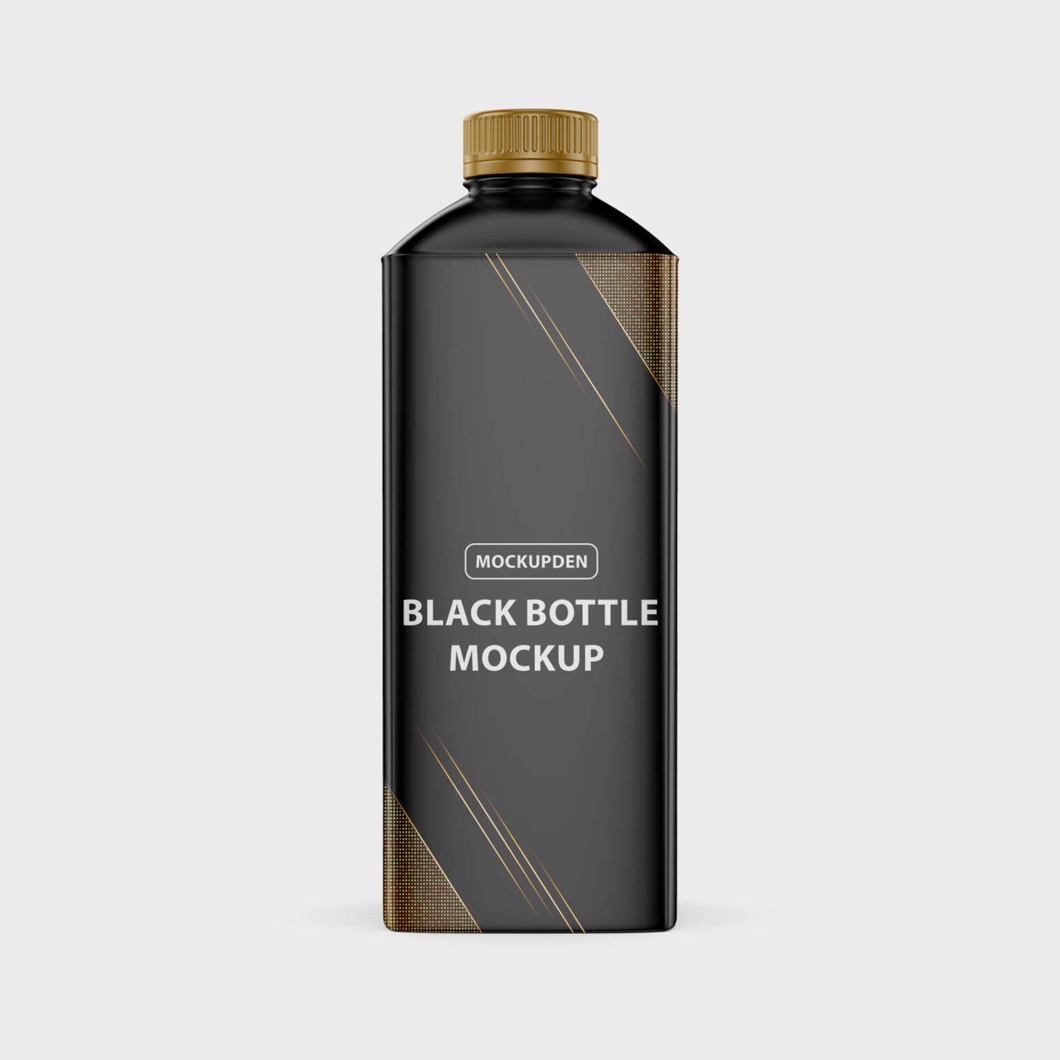 Download Free Black Bottle Mockup PSD Template - Mockup Den