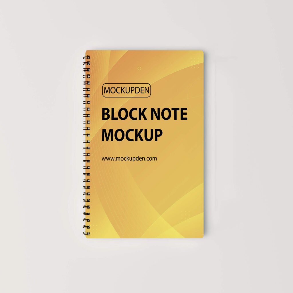 Download Free Block Note Mockup PSD Template - Mockup Den