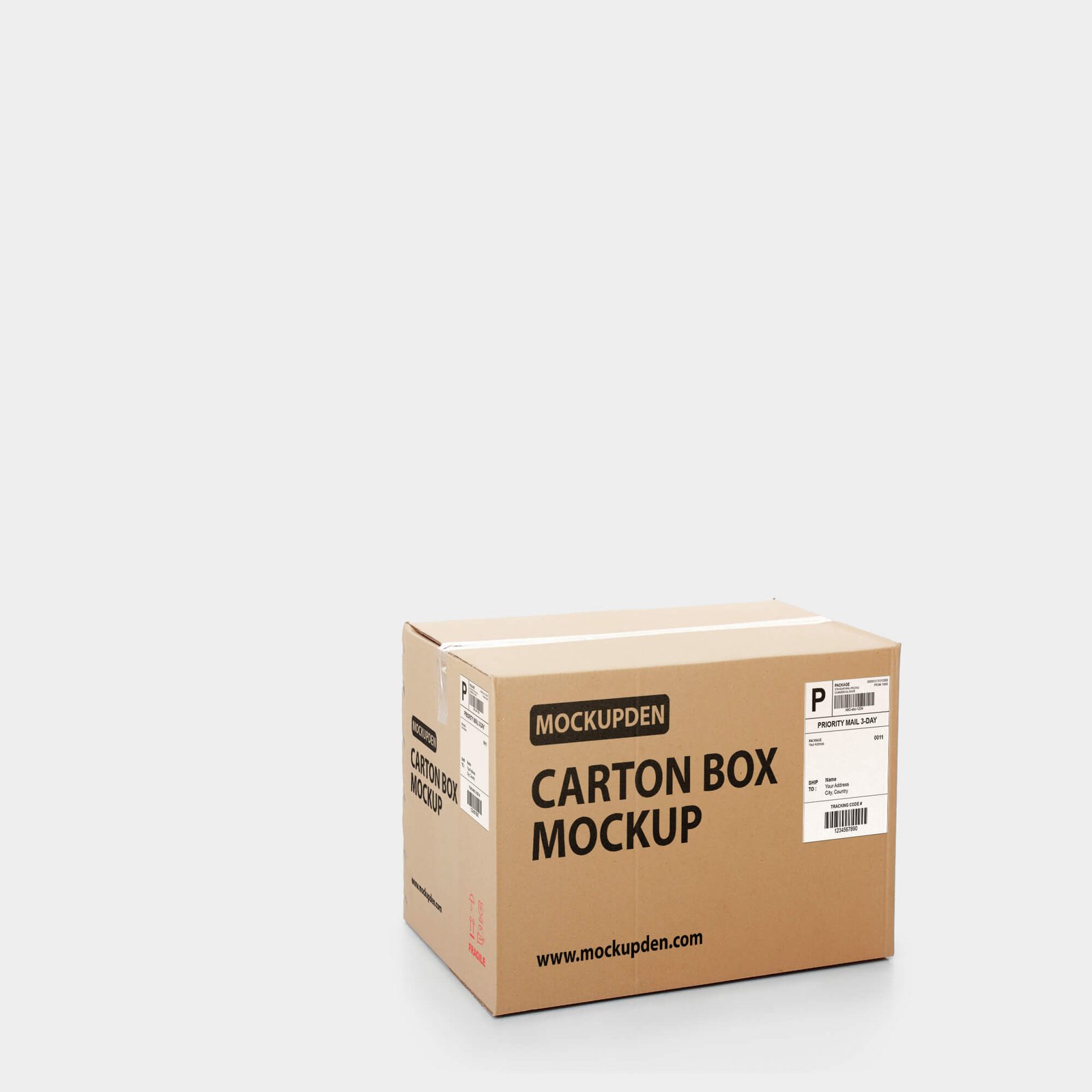 Design Free Carton Box Mockup PSD Template