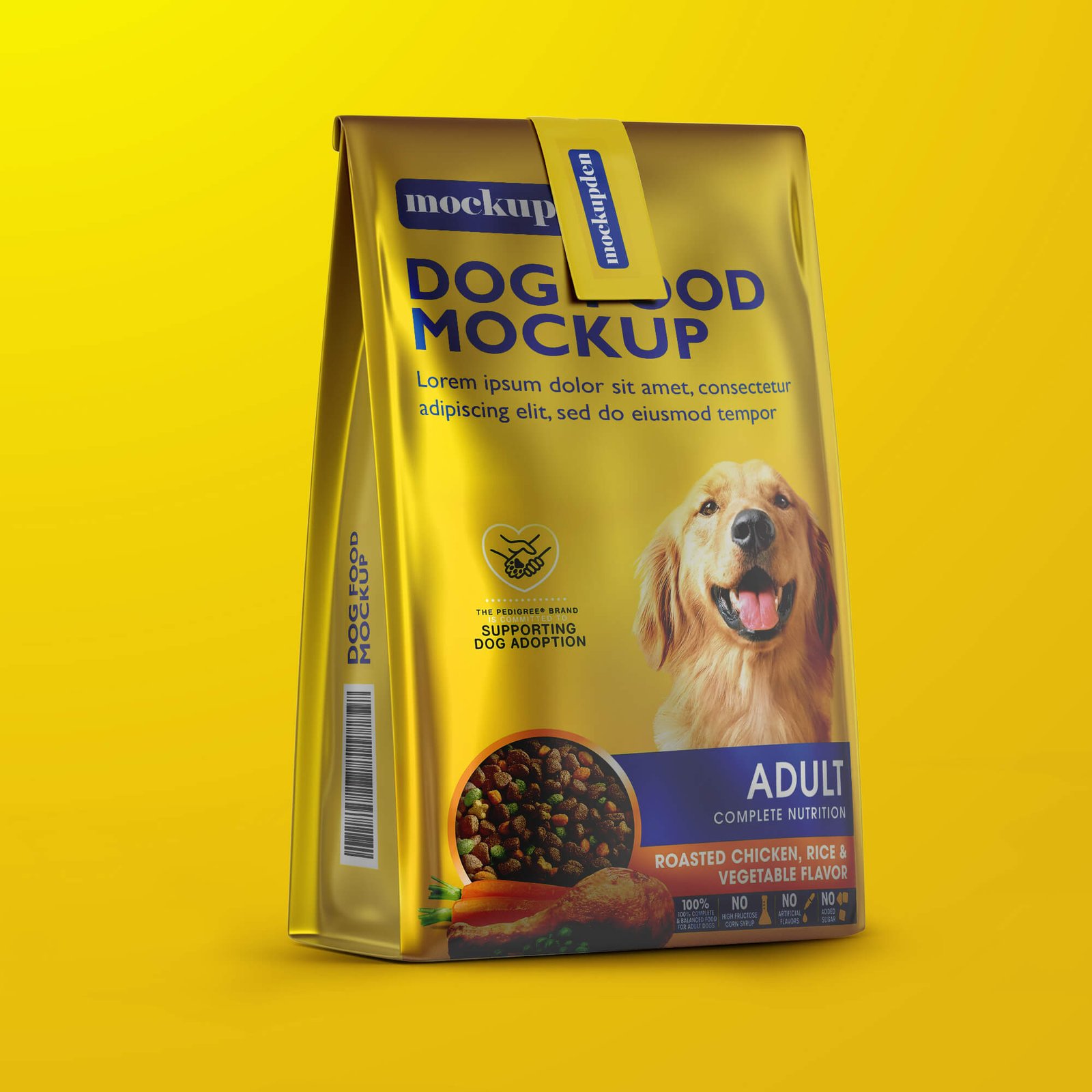Design Free Dog Food Mockup PSD Template