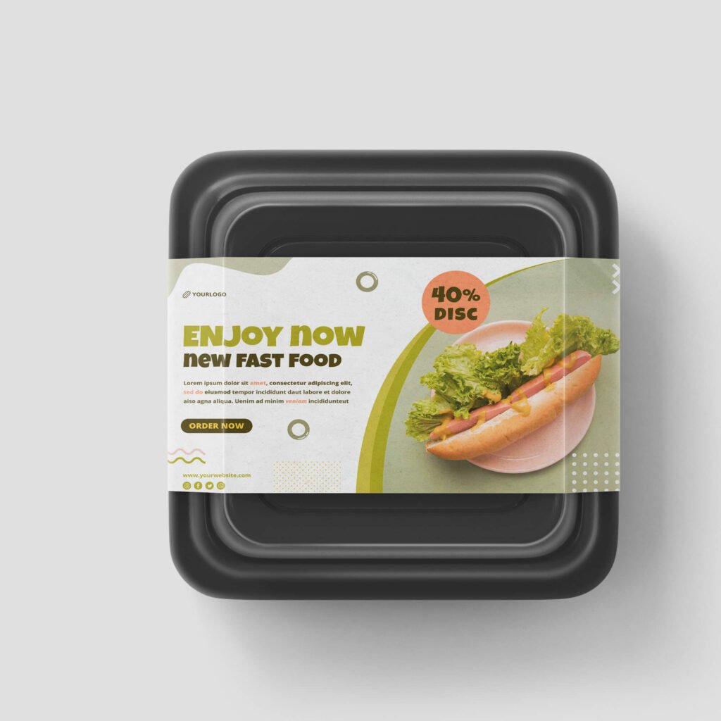 22+ Cool Food Container Mockup PSD Templates for Packaging