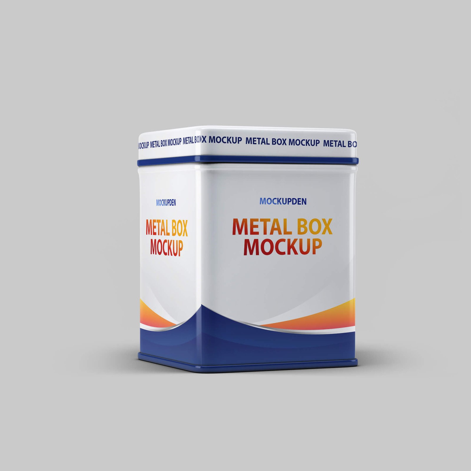 Design Free Metal Box Mockup PSD Template