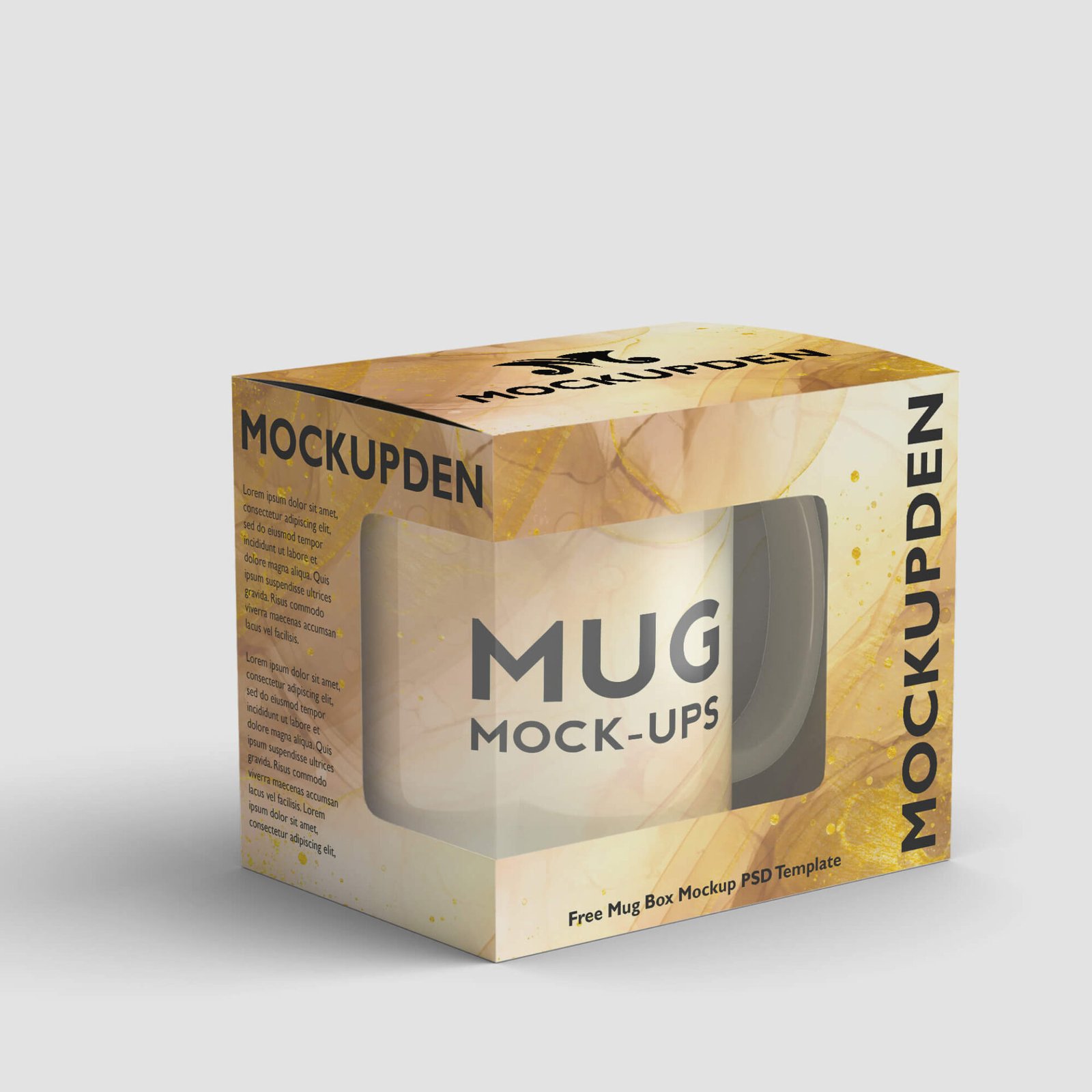Download Free Mug Box Mockup PSD Template - Mockup Den