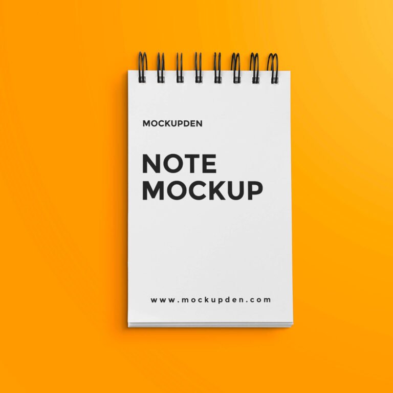Free Note Mockup PSD Template - Mockup Den