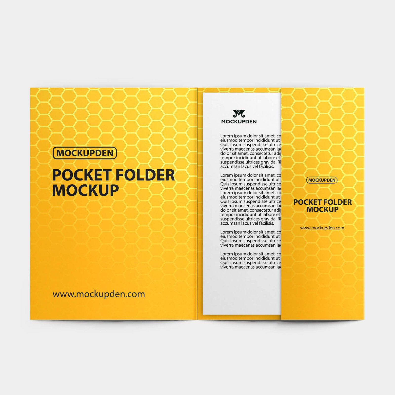 Design Free Pocket Folder Mockup PSD Template