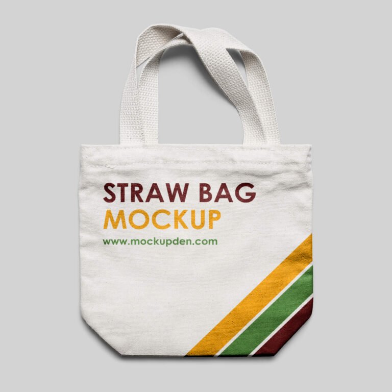 Download Free Straw Bag Mockup PSD Template - Mockup Den