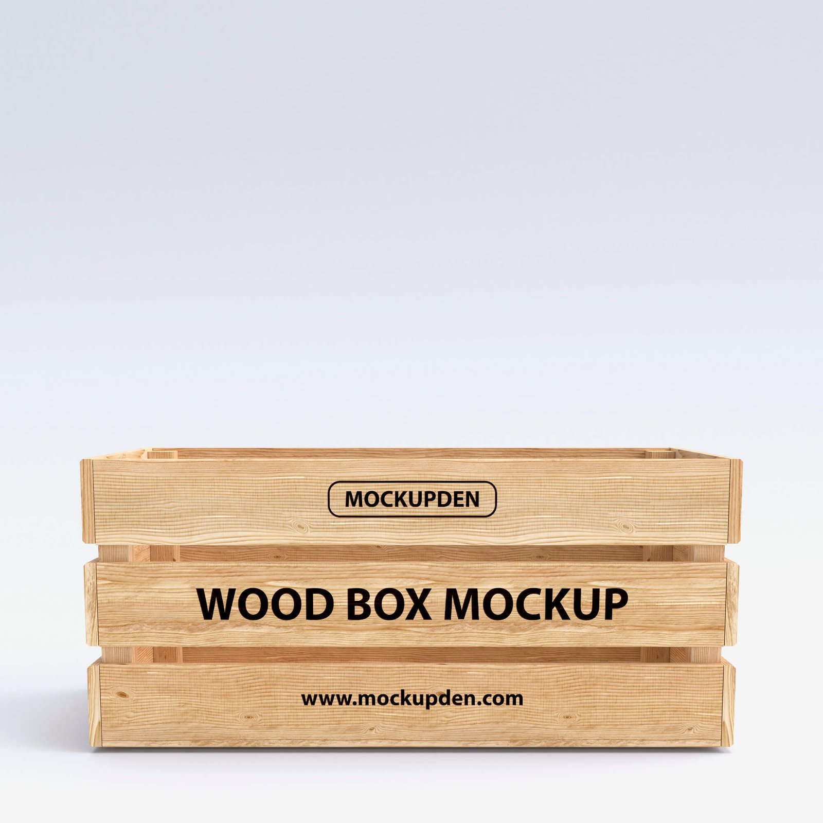 Design Free Wood Box Mockup PSD Template